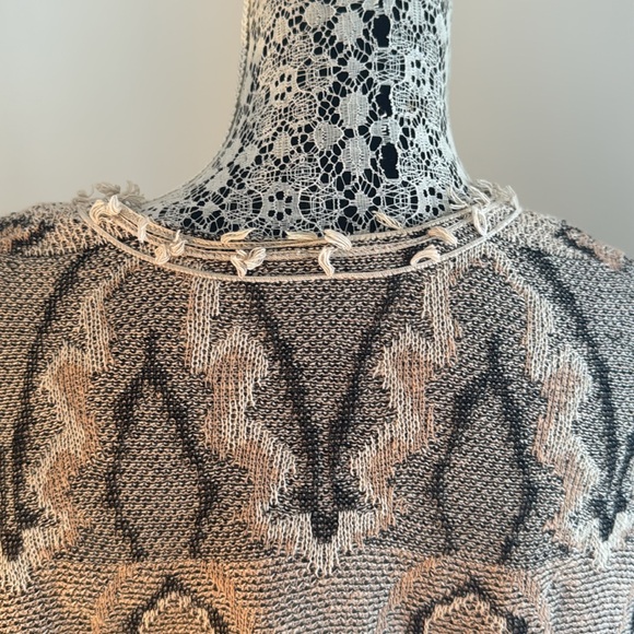 Free People Tan and Black Open Front Butterfly Kimono - Picture 7 of 12